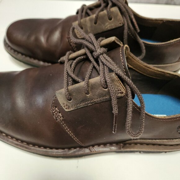 Timberland Mens Coltin Low Dark Brown Leather Shoes 8.5 - Picture 5 of 16